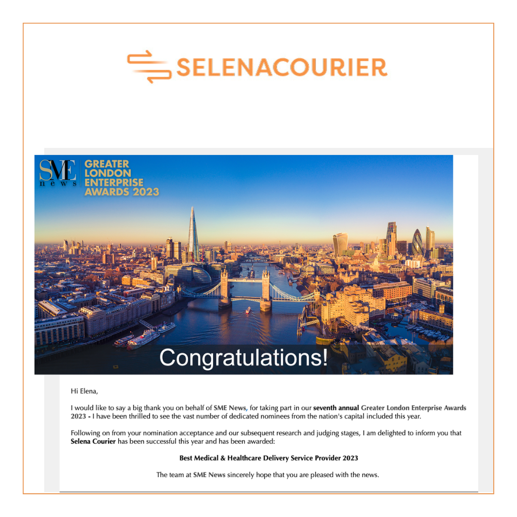 selenacourier best medical and healthcare award