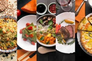 Restaurant dishes plated and ready for hospitality delivery