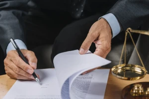 Signing a contract before confidential document collection