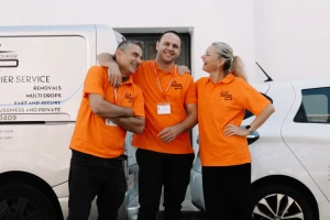 Selena Courier Service team in uniform, dedicated to reliable deliveries across London.